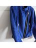 Mcginn 100% Suede Blue Jacket Size 4 - photo 4