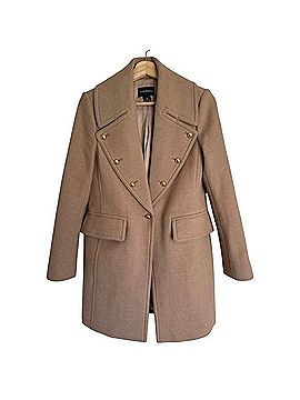 Club Monaco Camel Wool Button Detail Pea Coat Coat (view 1)