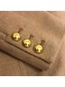Club Monaco Camel Wool Button Detail Pea Coat Coat - photo 8