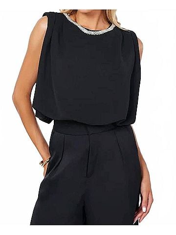 Bishop + Young Monroe Bubble Hem Top in Black (view 2)