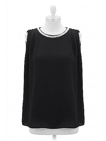 Bishop + Young Monroe Bubble Hem Top in Black (view 1)