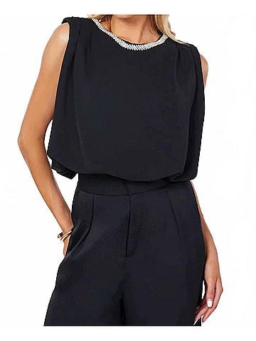 Bishop + Young Monroe Bubble Hem Top in Black (view 2)