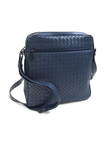 Bottega Veneta Bottega Veneta Intrecciato Shoulder Bag 443872 Navy Leather Crossbody Men's BOTTEGA VENETA (view 1)