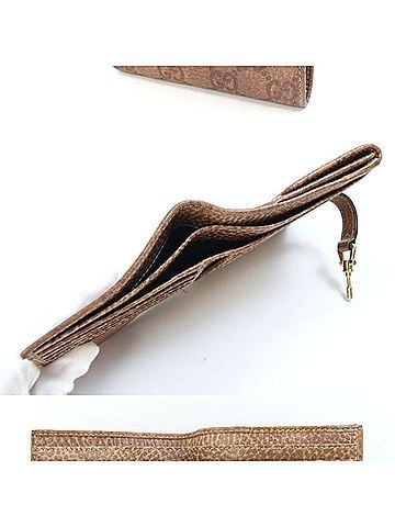 Gucci Gucci bi-fold wallet, Guccissima 220354, brown leather, compact Jackie design, double-sided bi-fold, women's, GUCCI (view 2)