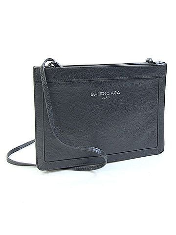 Balenciaga Balenciaga Shoulder Bag Navy Pochette 339937 Dark Gray Leather Crossbody Clutch Women's BALENCIAGA (view 1)