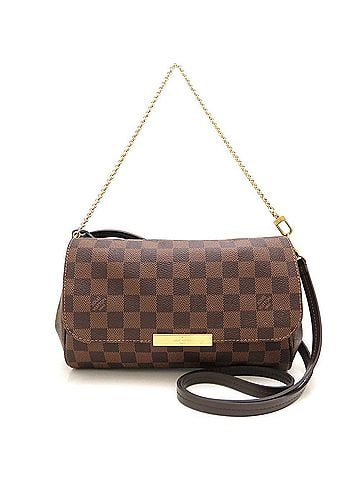 Louis Vuitton LOUIS VUITTON Damier Favorite MM N41129 Shoulder Bag, Ebene, Women's, 353561 (view 2)