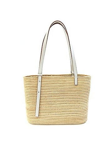 Loewe Loewe Anagram Square Bucket Bag A223099X08 Natural White Raffia Leather Basket Shoulder for Women LOEWE (view 2)