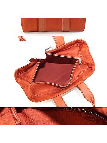 Hermès Hermes Acapulco PM Handbag, Orange Canvas Leather H Tote, Women's HERMES (view 2)