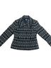 Pendleton 100% Wool Aztec Or Tribal Print Houndstooth Black Gray Jacket Size S - photo 1
