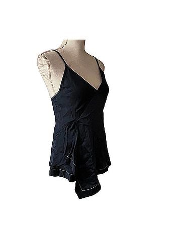 Helmut Lang Helmut Lang Navy Scarf Satin Top Size 2 Sleeveless Blouse (view 2)