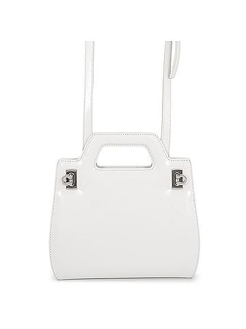Salvatore Ferragamo Salvatore Ferragamo Wanda Mini Leather Handbag 213485 2-way White for Women (view 1)