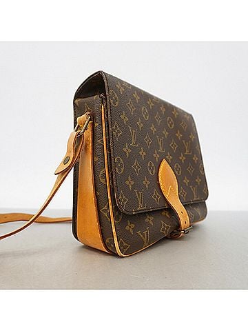 Louis Vuitton Louis Vuitton Monogram Cartouchiere GM Shoulder Bag M51252 Brown Women's (view 2)