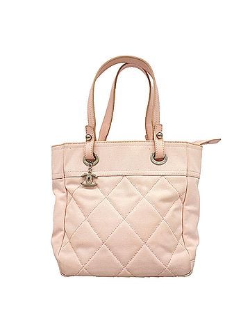 Chanel Chanel Paris Biarritz Canvas Tote Bag, Pink, Women's (view 1)