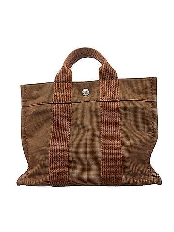 Hermès Hermes Herline PM Nylon Tote Bag, Brown, Women's (view 1)