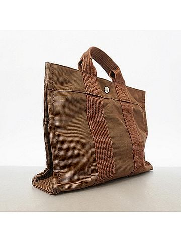 Hermès Hermes Herline PM Nylon Tote Bag, Brown, Women's (view 2)