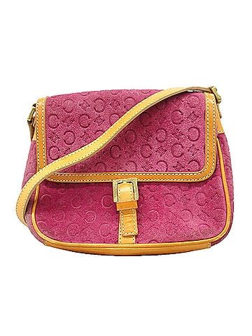 Céline Celine Shoulder Bag C Macadam Suede Pink Brown Women's (view 1)