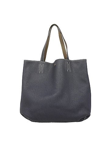 Hermès Hermes Double Sens Tote Bag, Taurillon Clemence Leather, Etoupe Blue Nuit, Z Stamp, Women's. (view 1)