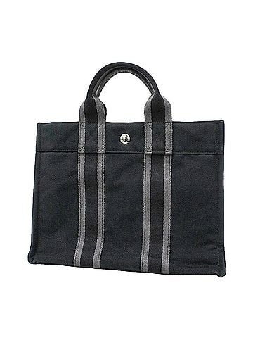 Hermès Hermes Fourre-Tout PM Canvas Tote Bag, Black, for Men and Women (view 1)