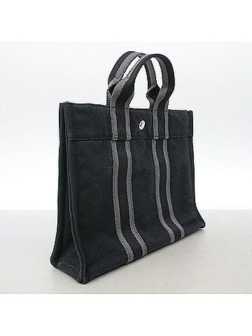 Hermès Hermes Fourre-Tout PM Canvas Tote Bag, Black, for Men and Women (view 2)