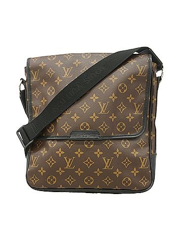 Louis Vuitton Louis Vuitton Monogram Macassar Bass MM Shoulder Bag M56715 Brown Men's (view 1)