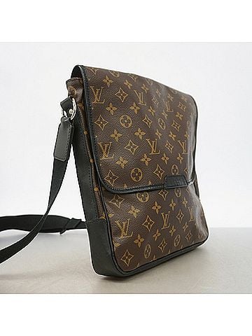 Louis Vuitton Louis Vuitton Monogram Macassar Bass MM Shoulder Bag M56715 Brown Men's (view 2)
