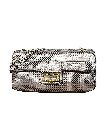 Chanel Chanel Shoulder Bag 2.55cm Double Chain Perforated Leather Silver Gold Women's (view 1)