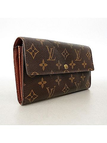 Louis Vuitton Louis Vuitton Monogram Portemonnaie Credit Long Wallet M61725 Brown Women's (view 2)