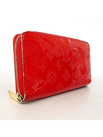 Louis Vuitton Louis Vuitton Vernis Zippy Wallet M90200 Cerise Women's Long (view 2)