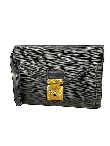 Louis Vuitton Louis Vuitton Epi Leather Clutch Bag, Pochette Sellier Dragonne, M52612, Noir (Men's) (view 1)