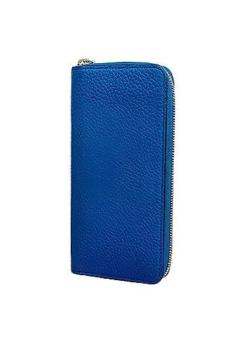 Louis Vuitton Louis Vuitton Long Wallet, Taurillon Leather, Zippy Wallet Vertical, M58411, Blue, Men's (view 1)