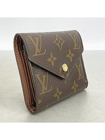 Louis Vuitton Louis Vuitton Tri-fold Wallet Monogram Portefeuille Victorine M62472 Brown Women's (view 2)