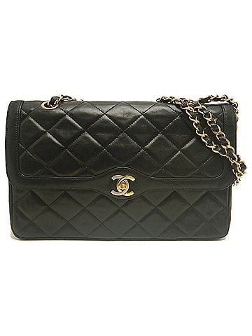 Chanel CHANEL Chanel Double Flap Chain Shoulder Bag, Paris Limited Edition, Lambskin, Black, Women's, 254342 (view 1)