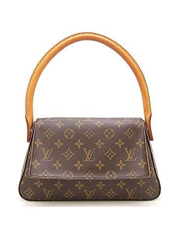 Louis Vuitton LOUIS VUITTON Louis Vuitton Monogram Mini Looping M51147 Handbag Brown Women's 353552 (view 1)