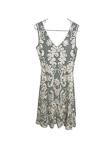 Sundance Cameo Soutache Embroidered Mesh Midi Fairy Dress Cocktail Dress (view 2)