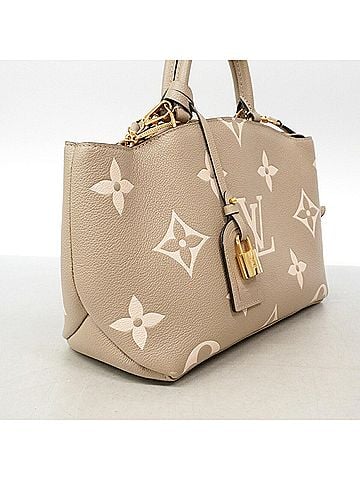 Louis Vuitton Louis Vuitton Monogram Empreinte Bicolor Petit Palais PM Handbag M58914 Tourterelle Crème 2-way bag for women (view 2)