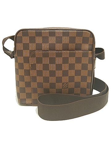 Louis Vuitton LOUIS VUITTON Damier Olaf PM N41442 Shoulder Bag, Ebene, Women's, 254363 (view 1)