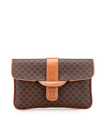 Céline Macadam Coated Canvas Clutch (view 1)
