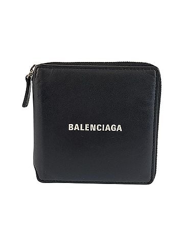 Balenciaga BALENCIAGA Balenciaga Black and White Leather Folding Wallet with Silver Hardware - Compact for Men (view 1)
