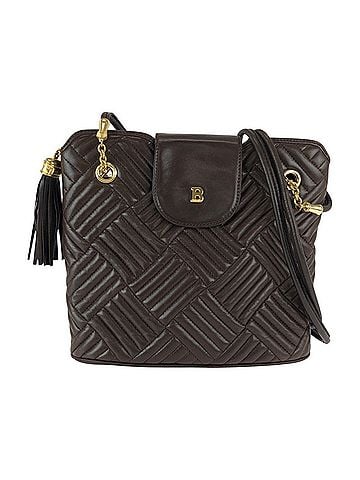 Bally BALLY Vintage Quilted Brown Leather Chain Shoulder Bag with Gold Hardware for Women (view 1)