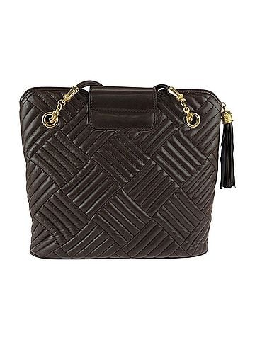 Bally BALLY Vintage Quilted Brown Leather Chain Shoulder Bag with Gold Hardware for Women (view 2)