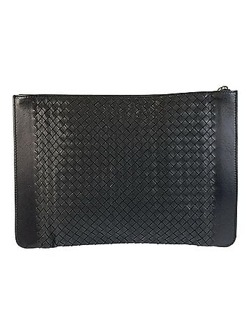 Bottega Veneta BOTTEGA VENETA Intrecciato Black Leather Clutch Bag (B03781940I) for Men (view 2)