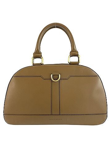 Burberry BURBERRY Burberry check pattern brown leather handbag with gold hardware for women (view 1)
