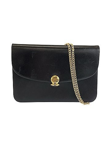 Christian Dior Christian Dior Vintage Black Leather Chain Shoulder Bag Handbag with Gold Hardware for Women (view 1)
