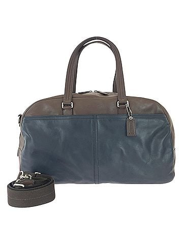 Coach COACH Lexington 2-way bag, navy/brown with silver hardware, leather, F70668, Boston bag/shoulder men's. (view 1)