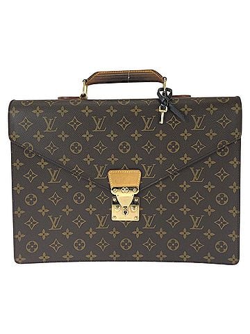 Louis Vuitton LOUIS VUITTON Louis Vuitton Monogram Serviette Conseiller Brown Gold Hardware Leather M53331 Business Bag Briefcase Men's (view 1)