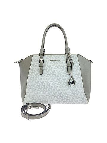 Michael Kors Michael Kors Ciara Handbag/Shoulder Bag (2-way) - White/Grey with Silver Hardware Women's (view 1)