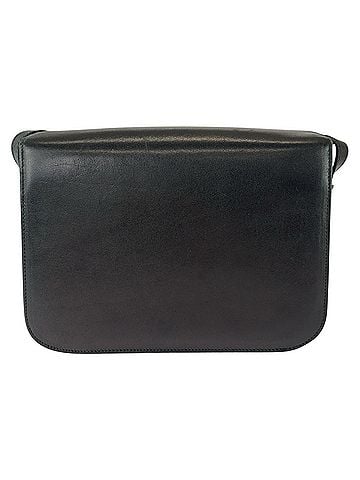 Céline CELINE Vintage Horse Carriage Leather Shoulder Bag in Black with Gold Hardware - Women's (view 2)