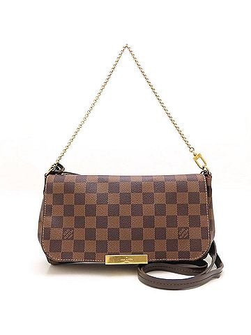 Louis Vuitton LOUIS VUITTON Damier Favorite MM N41129 Shoulder Bag, Ebene, Women's, 353560 (view 2)