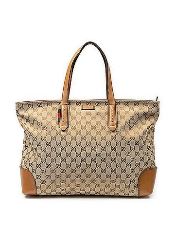 Gucci Large Web Horizontal Zip Tote (view 1)