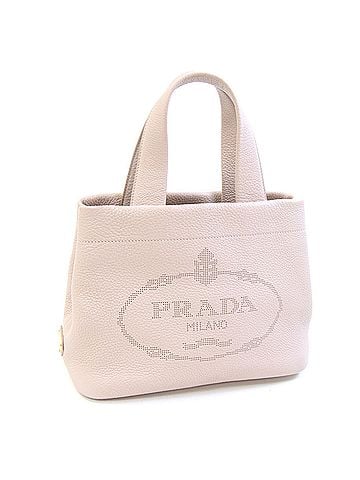 Prada Prada handbag 1BG390 Pink beige leather perforated mini tote for women PRADA (view 1)